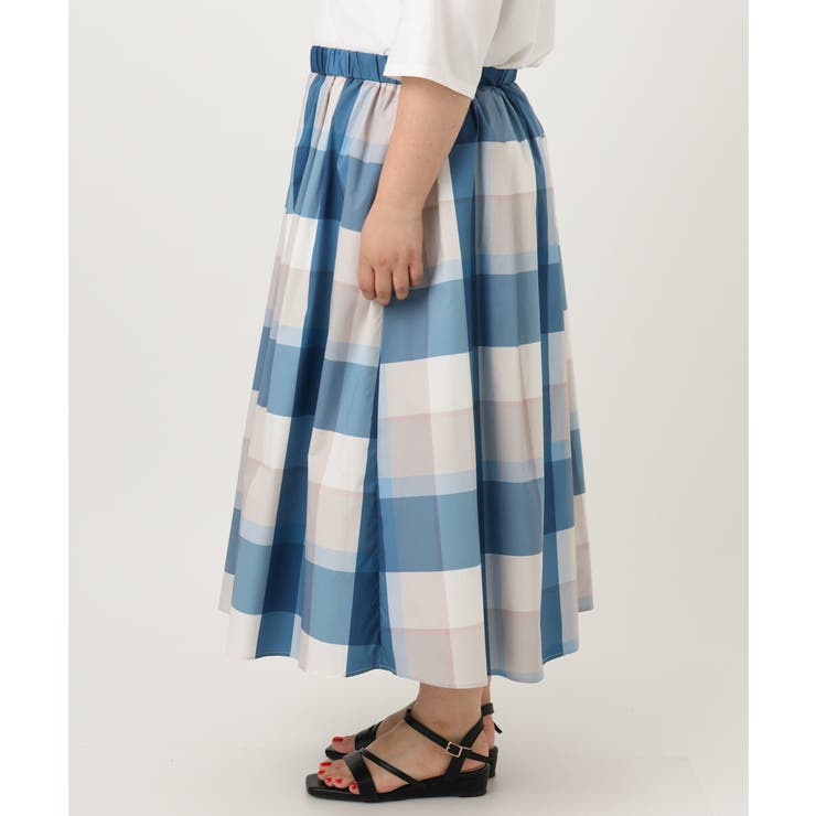 【大きいサイズ/a.v.v×eur3】ビックチェックタフタスカート | eur3 | 詳細画像15 