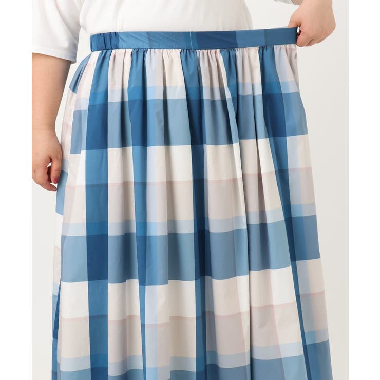 【大きいサイズ/a.v.v×eur3】ビックチェックタフタスカート | eur3 | 詳細画像21 