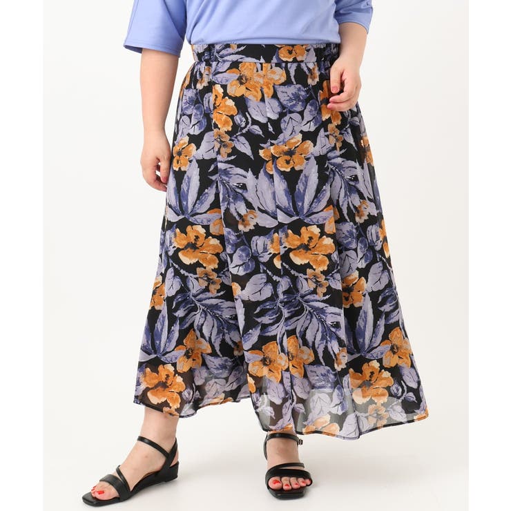 【大きいサイズ】フラワーフレアスカート | eur3 | 詳細画像12 