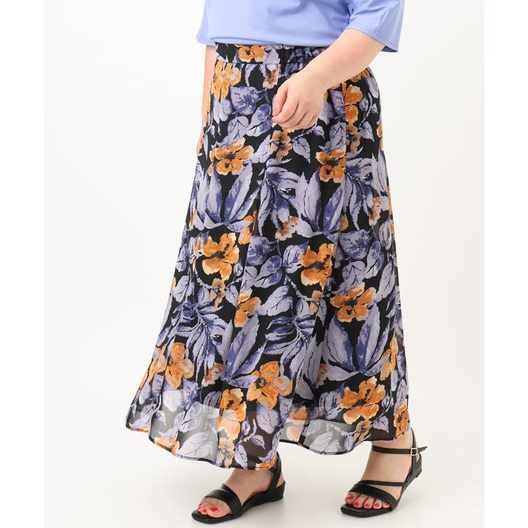 【大きいサイズ】フラワーフレアスカート | eur3 | 詳細画像13 