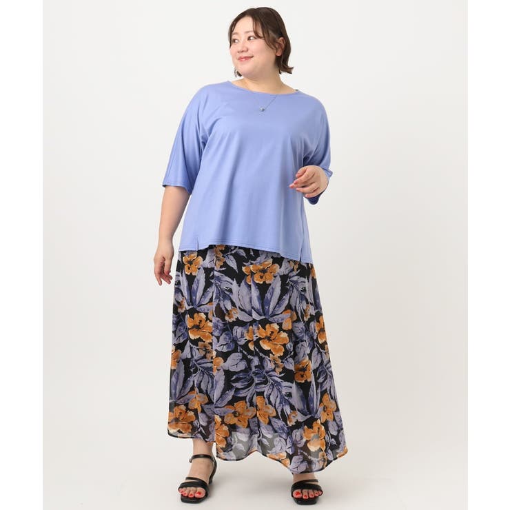 【大きいサイズ】フラワーフレアスカート | eur3 | 詳細画像14 