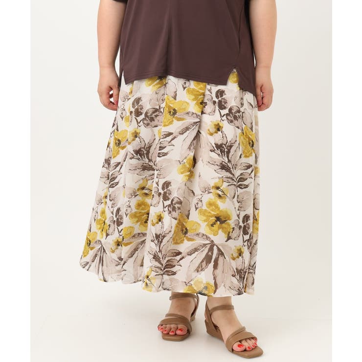 【大きいサイズ】フラワーフレアスカート | eur3 | 詳細画像6 