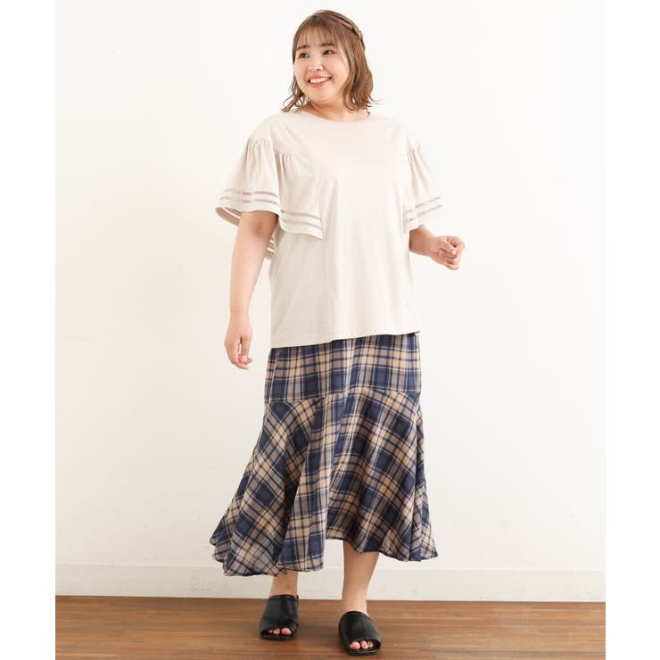 【大きいサイズ/a.v.v×eur3】チェック柄マーメイドスカート | eur3 | 詳細画像16 