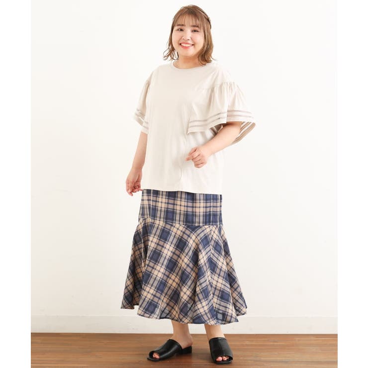 【大きいサイズ/a.v.v×eur3】チェック柄マーメイドスカート | eur3 | 詳細画像17 