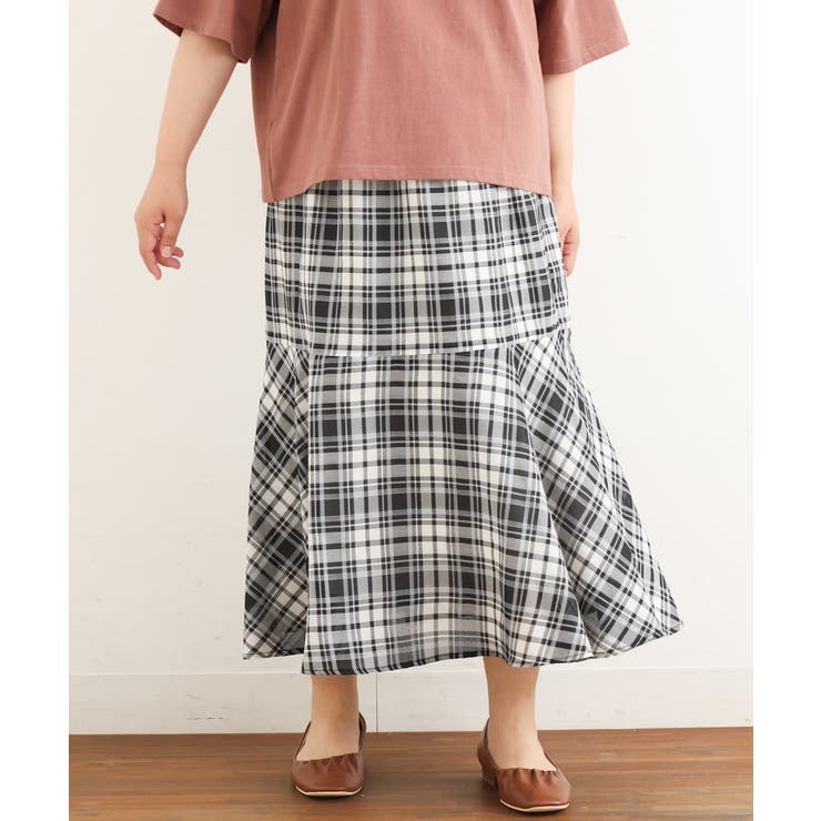 【大きいサイズ/a.v.v×eur3】チェック柄マーメイドスカート | eur3 | 詳細画像24 