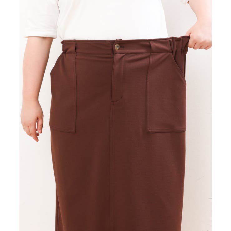 【大きいサイズ】カットジョーゼットタイトスカート | eur3 | 詳細画像16 