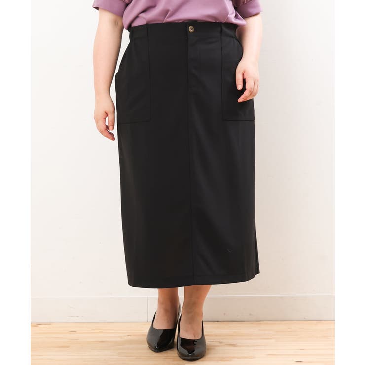 【大きいサイズ】カットジョーゼットタイトスカート | eur3 | 詳細画像25 