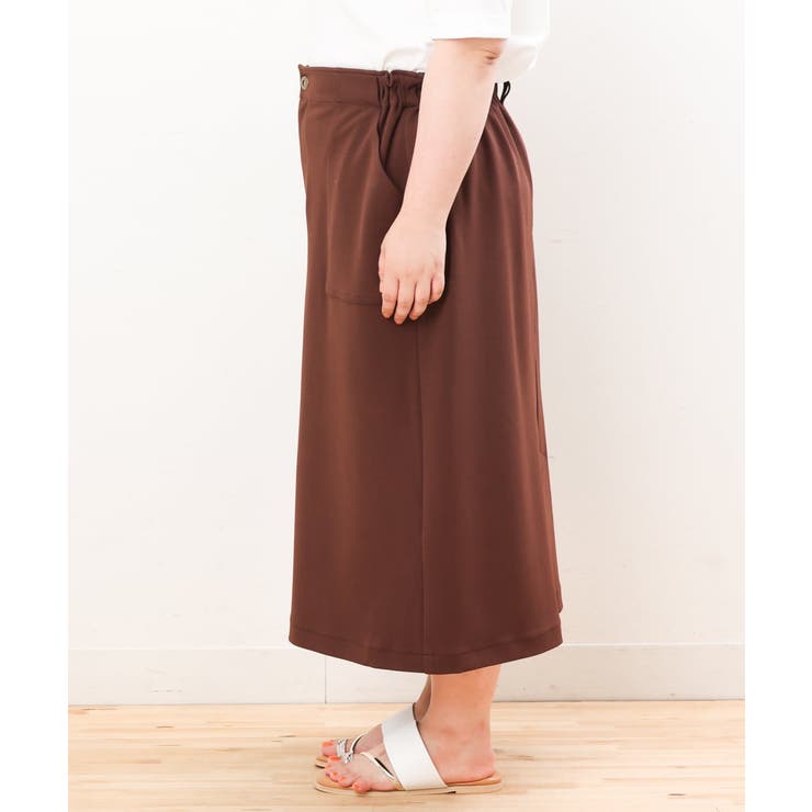 【大きいサイズ】カットジョーゼットタイトスカート | eur3 | 詳細画像9 