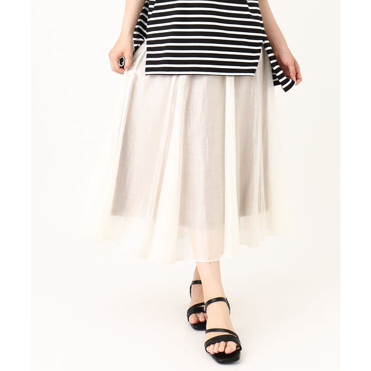 【大きいサイズ/a.v.v×eur3】シアーシャイニースカート | eur3 | 詳細画像1 