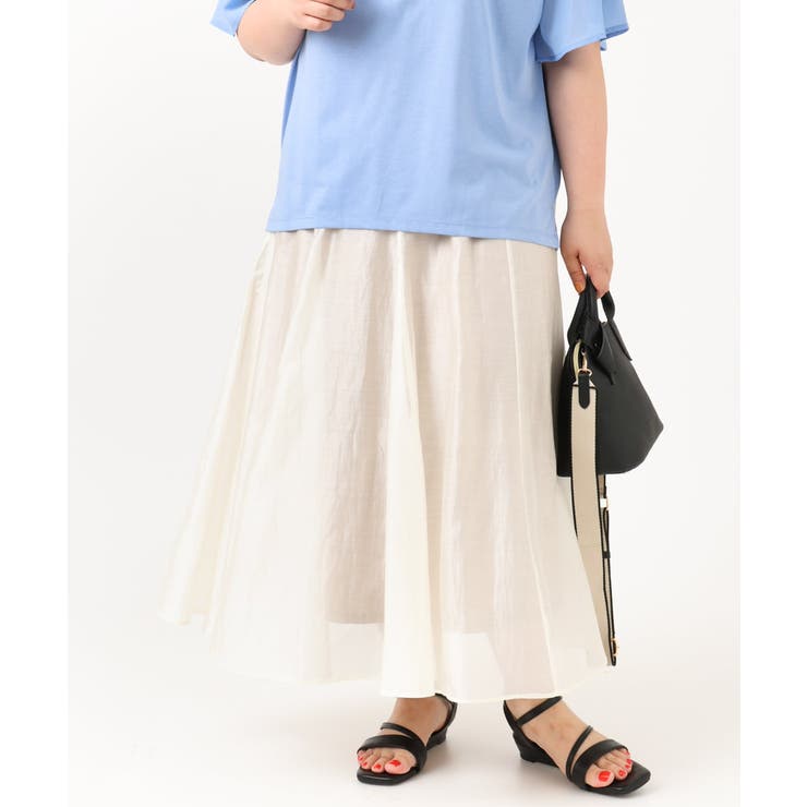 【大きいサイズ/a.v.v×eur3】シアーシャイニースカート | eur3 | 詳細画像10 