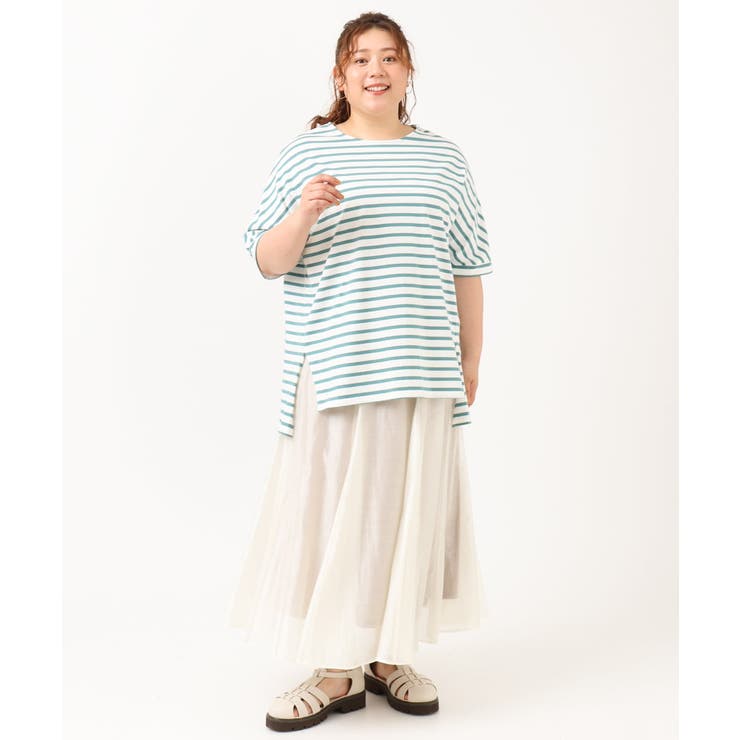 【大きいサイズ/a.v.v×eur3】シアーシャイニースカート | eur3 | 詳細画像13 