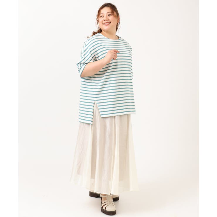 【大きいサイズ/a.v.v×eur3】シアーシャイニースカート | eur3 | 詳細画像14 