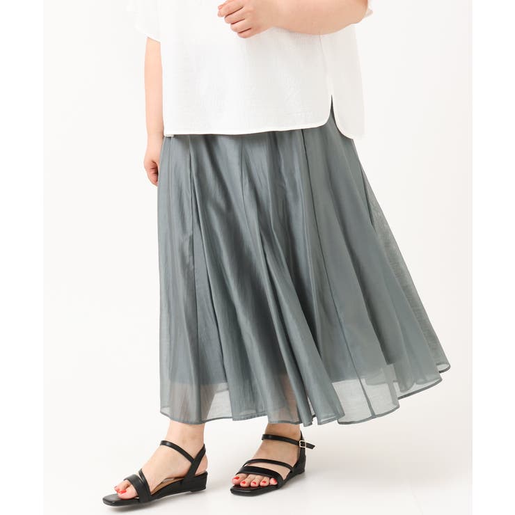 【大きいサイズ/a.v.v×eur3】シアーシャイニースカート | eur3 | 詳細画像18 