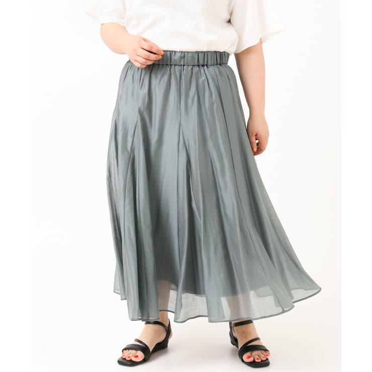 【大きいサイズ/a.v.v×eur3】シアーシャイニースカート | eur3 | 詳細画像19 