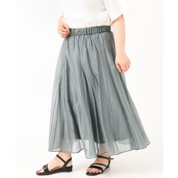 【大きいサイズ/a.v.v×eur3】シアーシャイニースカート | eur3 | 詳細画像20 