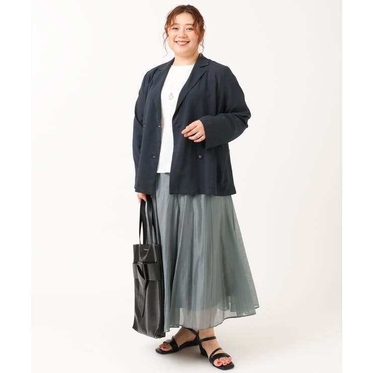 【大きいサイズ/a.v.v×eur3】シアーシャイニースカート | eur3 | 詳細画像29 