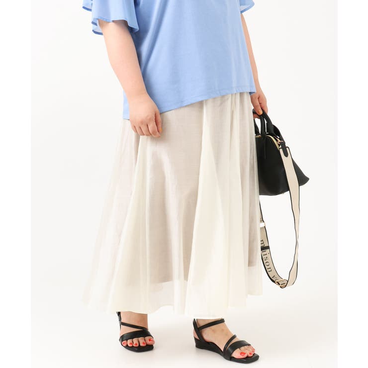 【大きいサイズ/a.v.v×eur3】シアーシャイニースカート | eur3 | 詳細画像9 