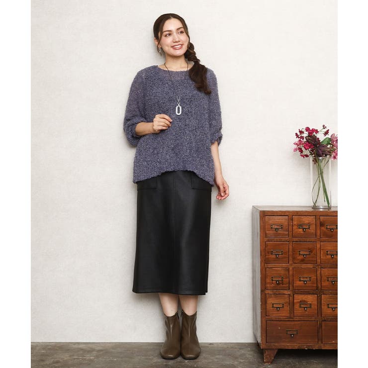 【大きいサイズ】フェイクレザータイトスカート | eur3 | 詳細画像21 