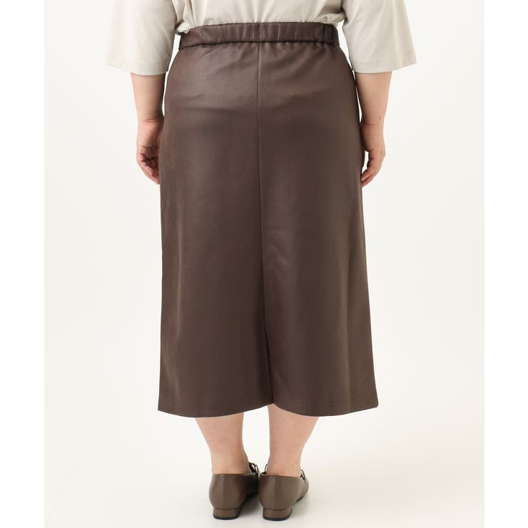 【大きいサイズ】フェイクレザータイトスカート | eur3 | 詳細画像4 