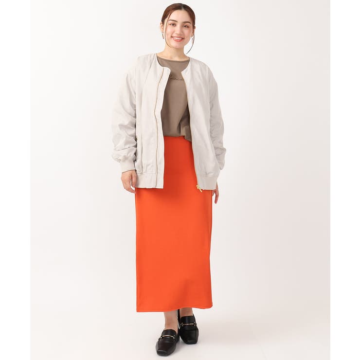 【大きいサイズ】リブカットタイトスカート | eur3 | 詳細画像7 