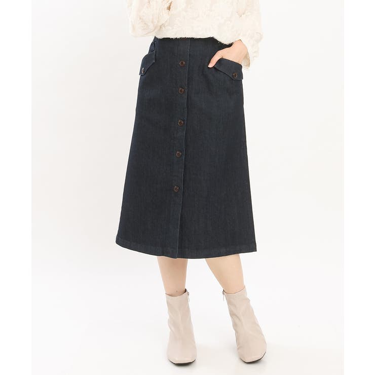 【大きいサイズ】フロントボタンタイトスカート | eur3 | 詳細画像1 