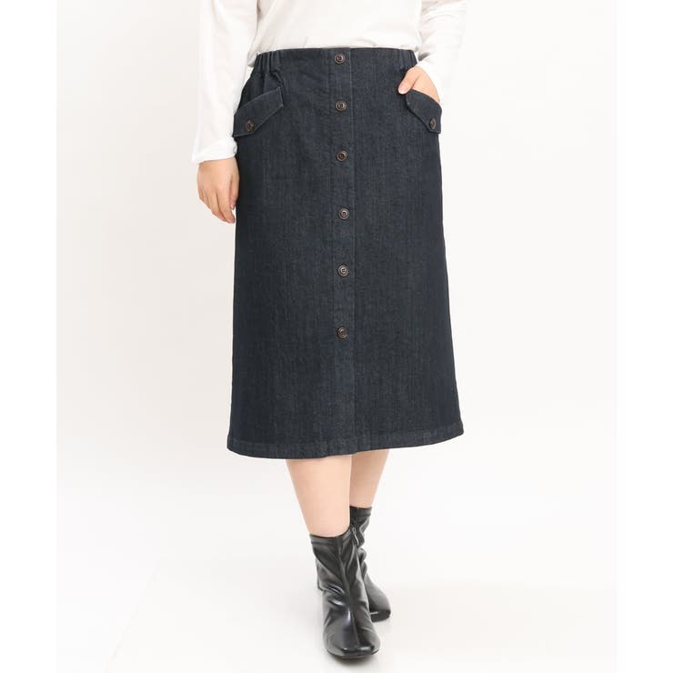 【大きいサイズ】フロントボタンタイトスカート | eur3 | 詳細画像6 