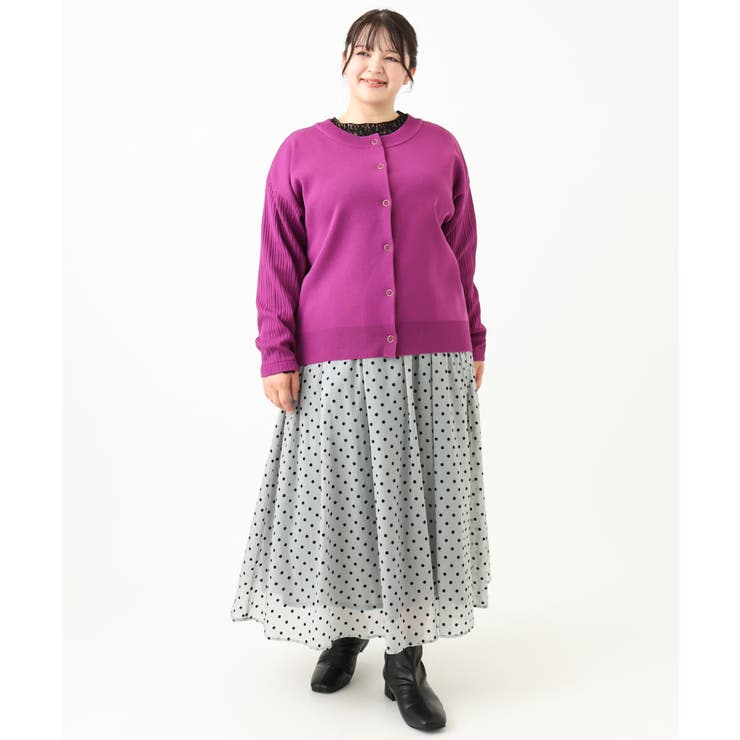 【大きいサイズ】フロッキードットシアースカート | eur3 | 詳細画像15 