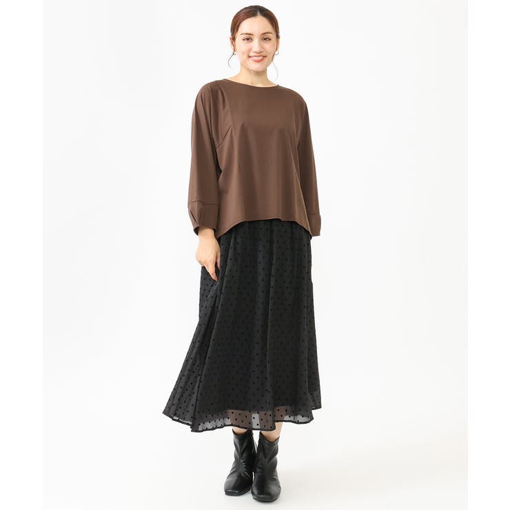 【大きいサイズ】フロッキードットシアースカート | eur3 | 詳細画像18 