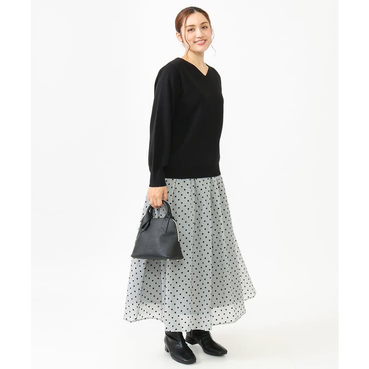 【大きいサイズ】フロッキードットシアースカート | eur3 | 詳細画像3 
