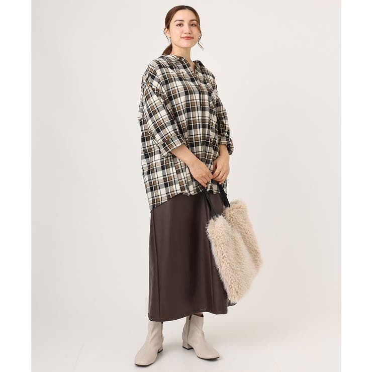 【大きいサイズ】フェイクレザースカート | eur3 | 詳細画像3 