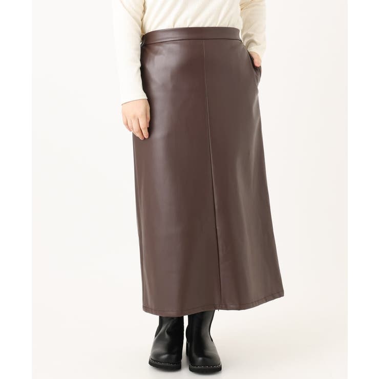 【大きいサイズ】フェイクレザースカート | eur3 | 詳細画像4 