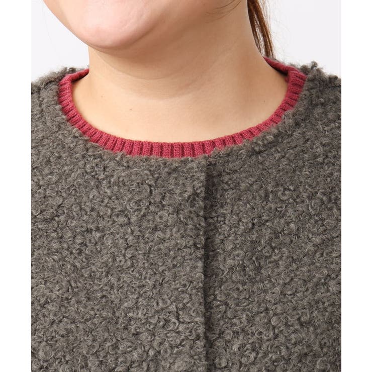 【大きいサイズ】ループブークレリバーシブルコート | eur3 | 詳細画像14 