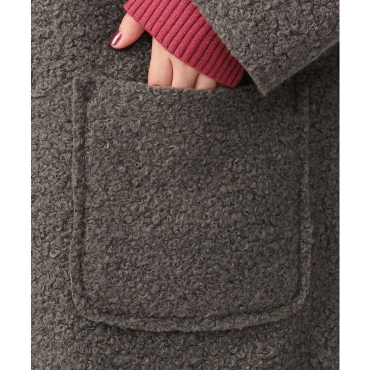 【大きいサイズ】ループブークレリバーシブルコート | eur3 | 詳細画像16 