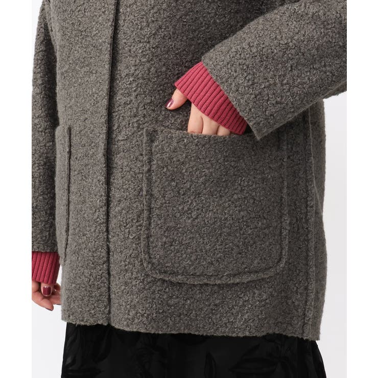 【大きいサイズ】ループブークレリバーシブルコート | eur3 | 詳細画像17 