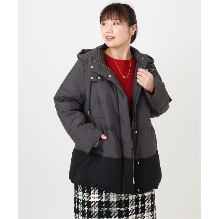 【大きいサイズ】異素材ショートダウンジャケット | eur3 | 詳細画像15 