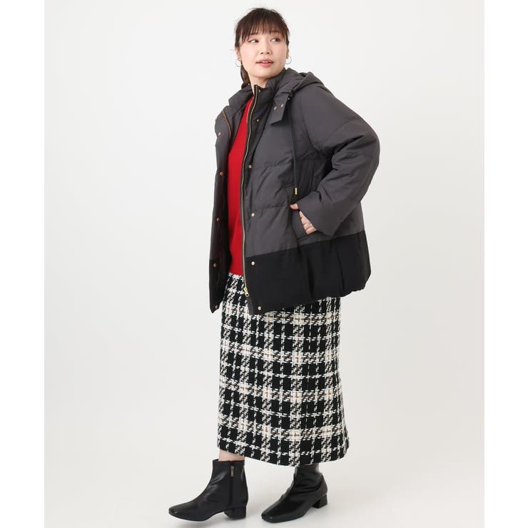 【大きいサイズ】異素材ショートダウンジャケット | eur3 | 詳細画像16 