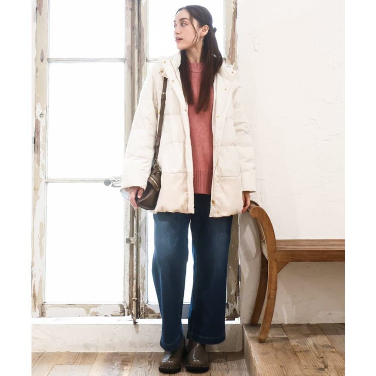 【大きいサイズ】異素材ショートダウンジャケット | eur3 | 詳細画像3 