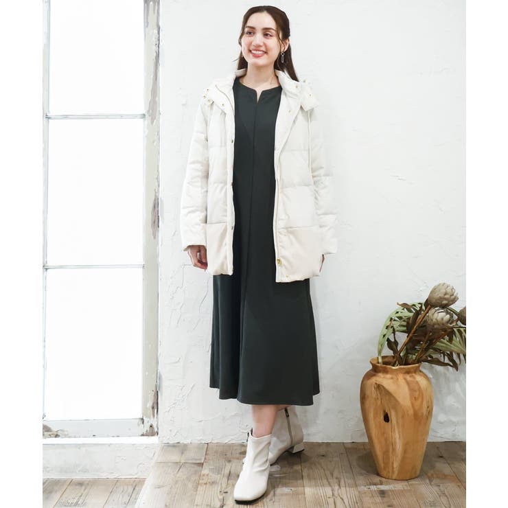 【大きいサイズ】異素材ショートダウンジャケット | eur3 | 詳細画像6 