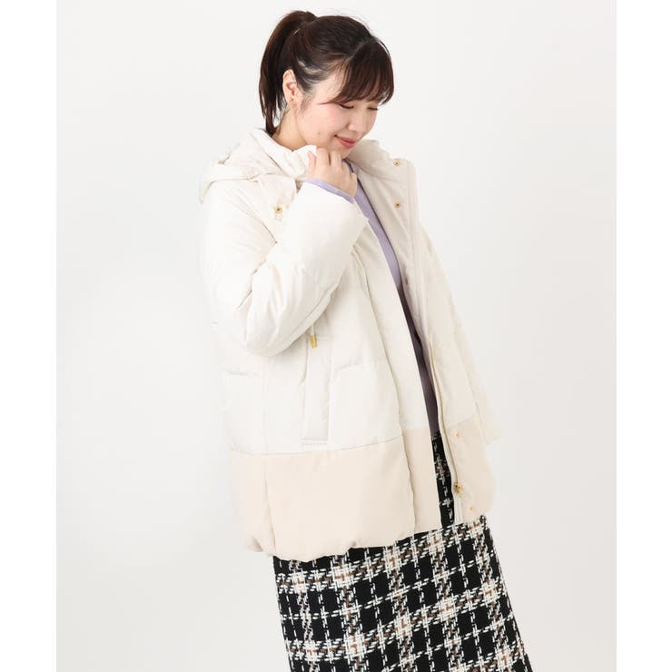 【大きいサイズ】異素材ショートダウンジャケット | eur3 | 詳細画像8 