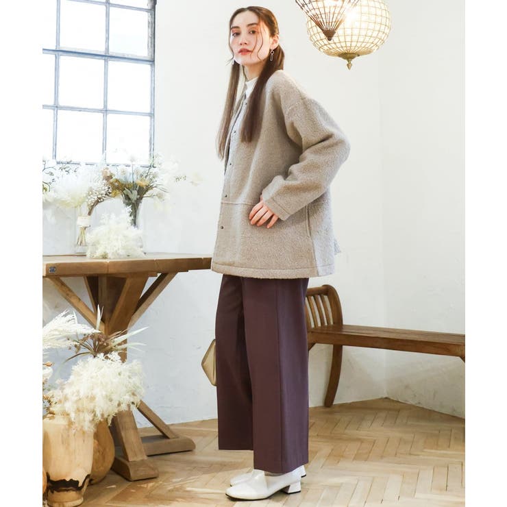 【大きいサイズ】ブークレノーカラージャケット | eur3 | 詳細画像20