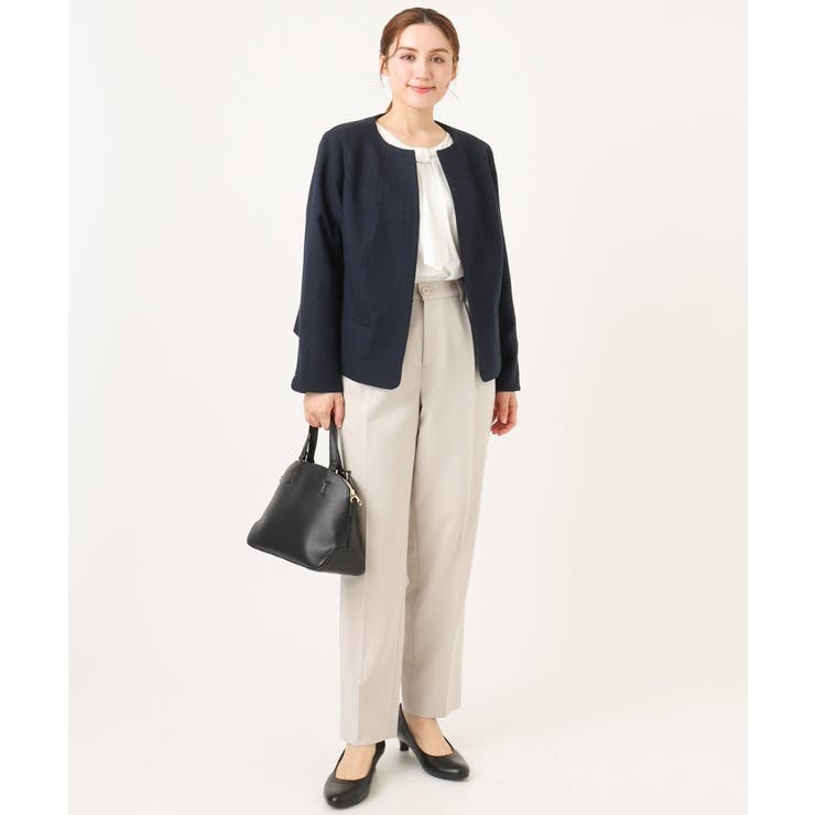 【大きいサイズ】ノーカラーツイードジャケット | eur3 | 詳細画像12 