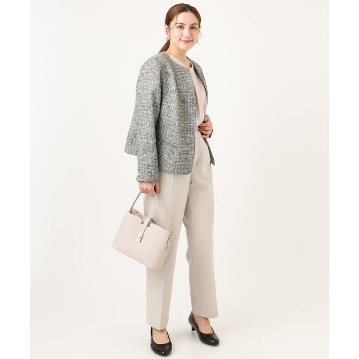 【大きいサイズ】ノーカラーツイードジャケット | eur3 | 詳細画像22 