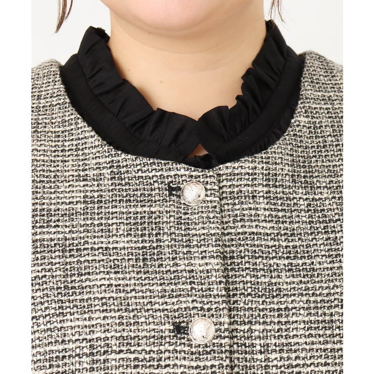 【大きいサイズ】ツイードペプラムジレ | eur3 | 詳細画像25 