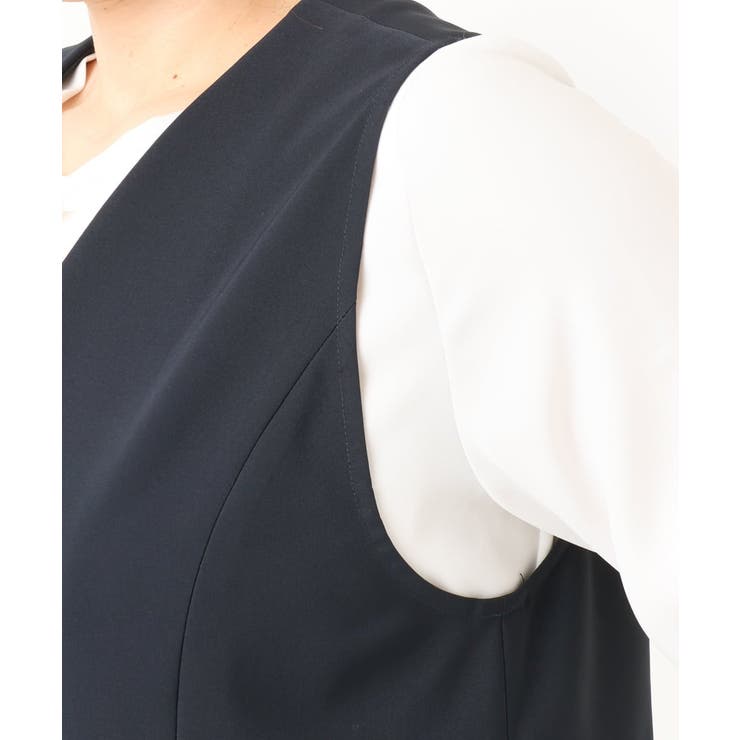 【大きいサイズ】WクロスVネックジレ | eur3 | 詳細画像10 