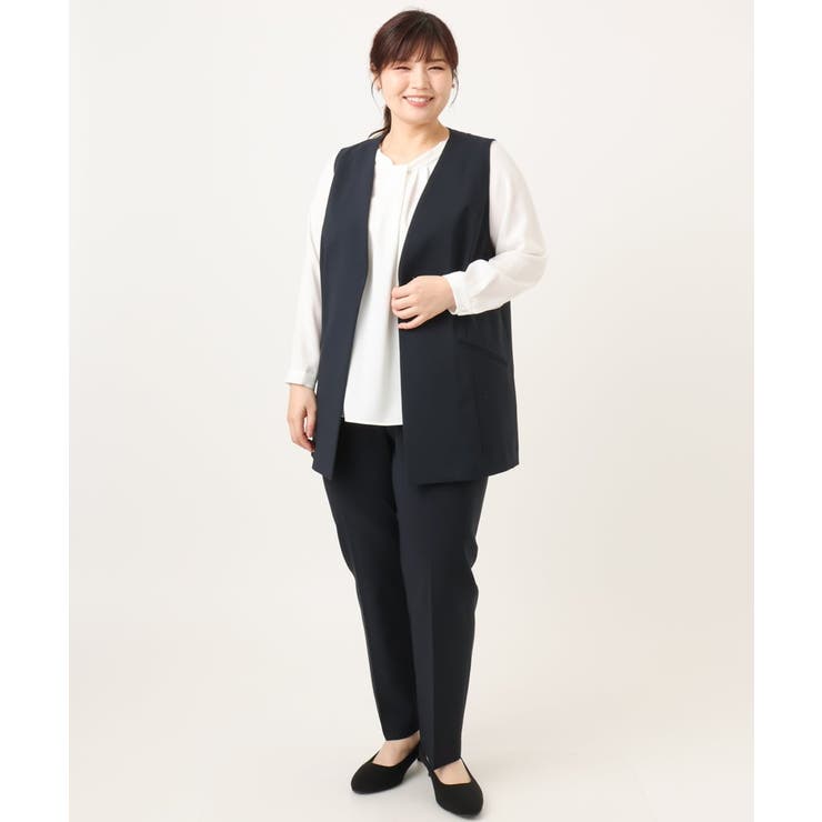 【大きいサイズ】WクロスVネックジレ | eur3 | 詳細画像16 