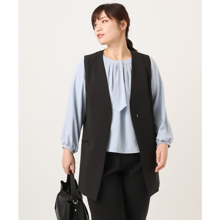 【大きいサイズ】WクロスVネックジレ | eur3 | 詳細画像22 