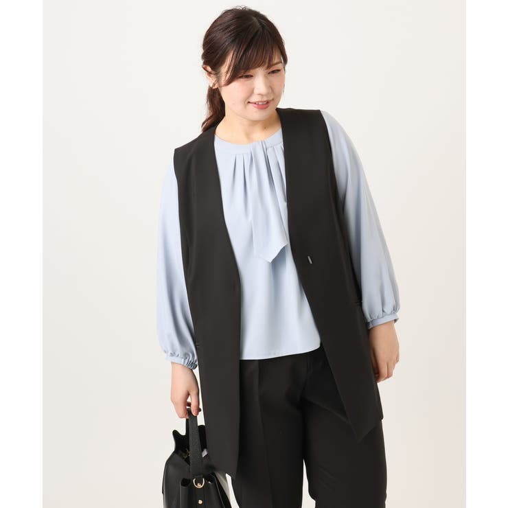 【大きいサイズ】WクロスVネックジレ | eur3 | 詳細画像23 