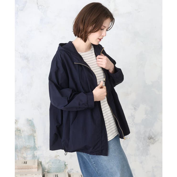 ネイビー | 【大きいサイズ/撥水/花粉ガード】マウンテンパーカー | eur3