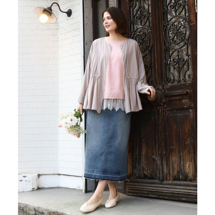 【大きいサイズ】シア―ギャザーブルゾン | eur3 | 詳細画像3 