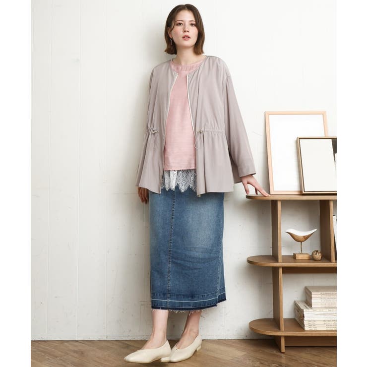 【大きいサイズ】シア―ギャザーブルゾン | eur3 | 詳細画像4 